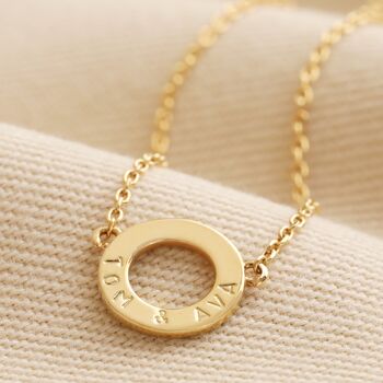 Personalised Eternity Ring Pendant Necklace, 5 of 9