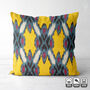 Traditional Yellow Ikat Cushion Cover, thumbnail 1 of 7