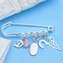 Personalised Sterling Silver Bridal Lucky Charm Pin, thumbnail 1 of 6