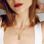 Healing Mantra Tag Necklace 18ct Gold Plated, thumbnail 1 of 12