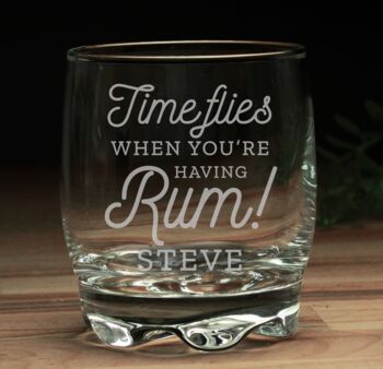 Personalised Time Flies When You're Having Rum Tumbler, 3 of 3