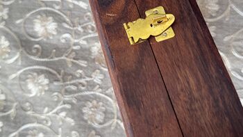 Wooden Jewellery Storage Box, Indian Trinket Box, 8 of 12