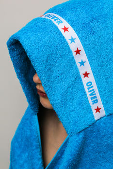 Stars Personalised Hooded Towel | For Babies To Tweens, 3 of 6