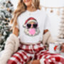 Retro Bubblegum Santa Christmas T Shirt, thumbnail 8 of 8