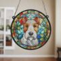 Fox Terrier Stained Glass Effect Suncatcher, thumbnail 4 of 5