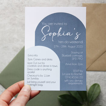 Hen Do Invitations Printed And Personalised With Envelopes, 5 of 6