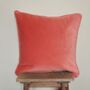 Plush Velvet Cushion Cover Redwood Pink, thumbnail 2 of 3