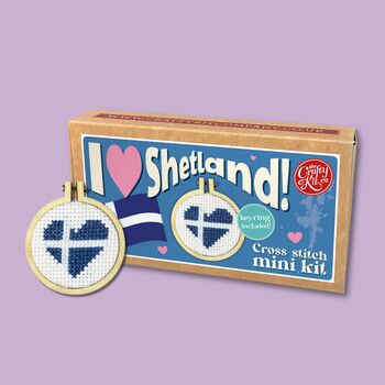 I Love Shetland! Mini Matchbox Cross Stitch Kit, 3 of 5