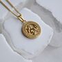 18 K Gold Zeus Coin Pendant Greek God Of The Sky, thumbnail 3 of 6