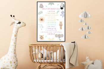 Custom Children's Happiness Affirmations Birthday Print, 2 of 7