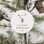 Personalised First Christmas Married Mr And Mrs Bauble, thumbnail 1 of 1