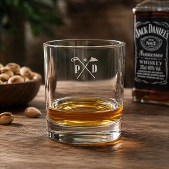 Personalised Engraved Golf Whisky Glass, 2 of 12