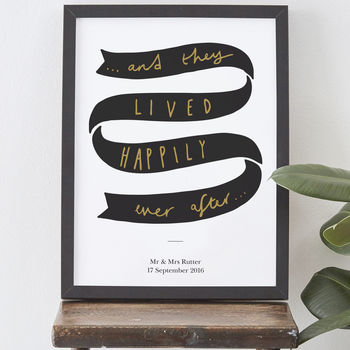 'Happily Ever After' Wedding Print, 2 of 5
