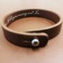 Personalised New Parent Birth Date Leather Bracelet, thumbnail 9 of 10
