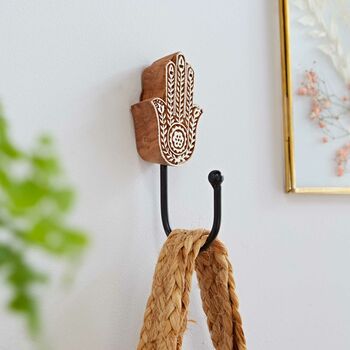 Carved Wooden Wall Hook, 6 of 9