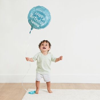 Personalised Blue Happy Birthday Balloon, 2 of 5