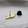 Cute Enamel Bee Pin Badge With Gold Colour Accents, thumbnail 4 of 7