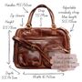 Brown Leather Overnight Holdall Bag, thumbnail 6 of 6