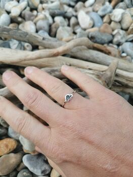 Eco Friendly Sterling Silver Wave Ring, 4 of 12