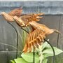 Handmade Copper Bird Garden Sculptures – Set Of Three, thumbnail 5 of 7