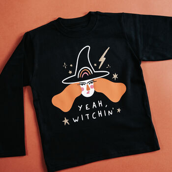 Yeah Witchin' Children's Halloween T Shirt, 4 of 8