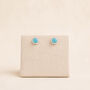 4mm Sterling Silver Turquoise Stud Earrings, thumbnail 3 of 4