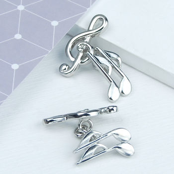 Personalised Treble Clef Musical Notes Cufflinks, 3 of 8