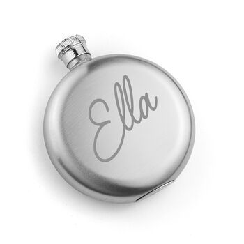 Personalised Round Hip Flask, 6 of 6