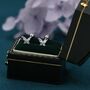 Sterling Silver Cz Butterfly Barbell Earrings, thumbnail 5 of 11