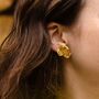 Yellow Gold Vermeil, Terra Statement Earrings, thumbnail 1 of 5