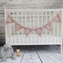 Bunting Pink Velour Personalised Baby Nursery Decor, thumbnail 9 of 12