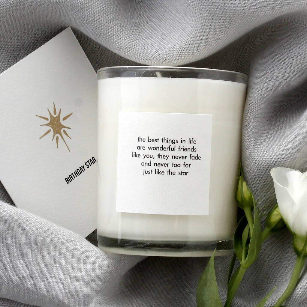 Personalised Birthday Quote Candle By attic