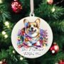 Personalised Corgi In Christmas Lights, thumbnail 3 of 9
