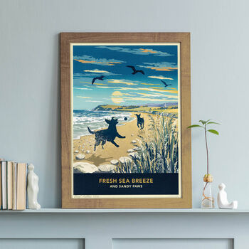 Two Labradors Limited Edition Beach Fun Gift Print, 2 of 11