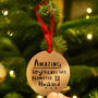 Boyfriends Get Promoted To Husband Christmas Decoration Bauble, thumbnail 1 of 7