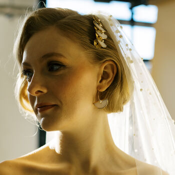 Mother Of Pearl Half Moon Earrings, 5 of 6