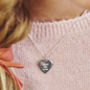 Hammered Edge Personalised Heart Necklace, thumbnail 1 of 3