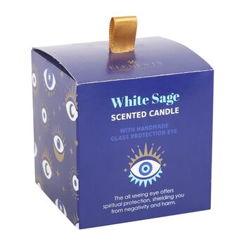 White Sage Crystal Chip Protection Candle, 6 of 7