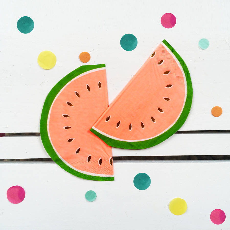 Tropical Watermelon Party Napkins By Postbox Party