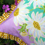 Lilac Daisy Bouquet Cushion, thumbnail 3 of 3