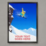 Personalised Snowboard Cliff Jump Poster, thumbnail 1 of 7