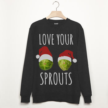 Love Your Sprouts Men's Christmas Sweatshirt, 2 of 2