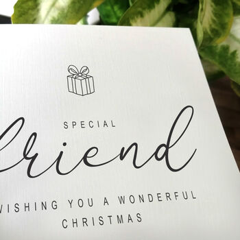 Christmas Card For Friend, To A Special Friend Christmas Card, Personalised Card For Friend, Handmade Card, 3 of 4