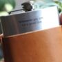 Golf Lover's Personalised Hip Flask In Gift Box, thumbnail 4 of 12