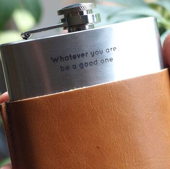 Golf Lover's Personalised Hip Flask In Gift Box, 4 of 12