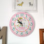 Personalised Wall Clock For Girls, thumbnail 6 of 6