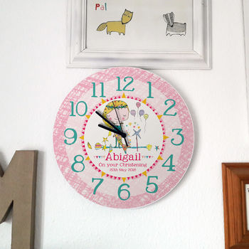 Personalised Wall Clock For Girls, 6 of 6