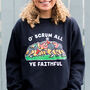 Funny Rugby Unisex Christmas Jumper, thumbnail 1 of 9