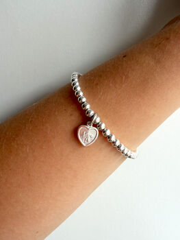 St Christopher Heart Bracelet Sterling Silver, 6 of 6