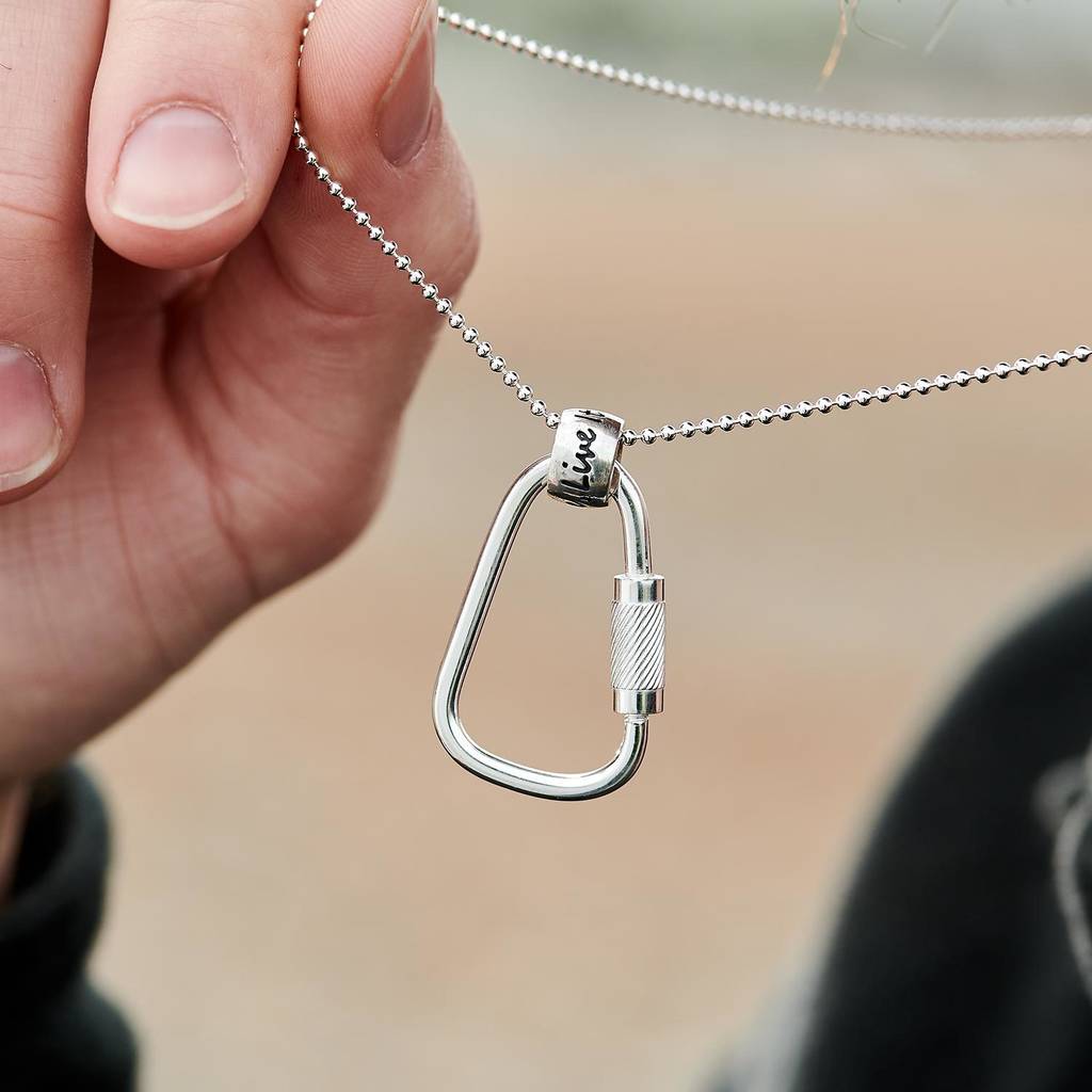 Climbing Carabiner Silver Adventure Necklace By Scarlett Off The Map